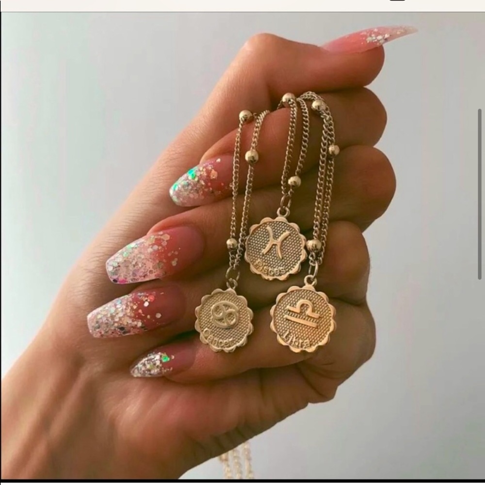 Zodiac Constellation Gold Coin Necklace